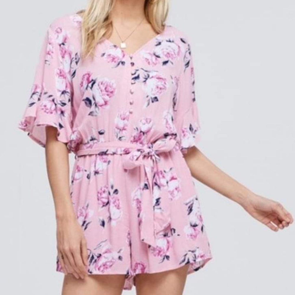 Blush Floral Romper